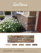 GenStone Faux Stacked Stone Panel 41" x 11.25" in Desert Sunrise Color - Image 5