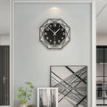 Modern Wall Clocks for Living Room Decor 12in Black Wall Clock Silent by CreativeWallClock