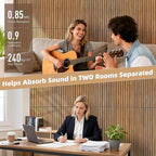 TO-TH Wood-Look Acoustic Wall Panels, 10 Pack 47.2” x 23.6” Acoustic Panels - Image 4