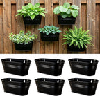 LaLaGreen Wall Planter Black Oval Metal Pot Hanging Decor Flower Railing Fence by L%C3%A1L%C3%A1Green