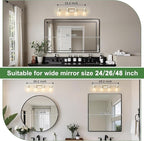DORESshop 4-Light Vanity Light Fixtures, Nickel Bathroom Light Fixtures Over - Image 2