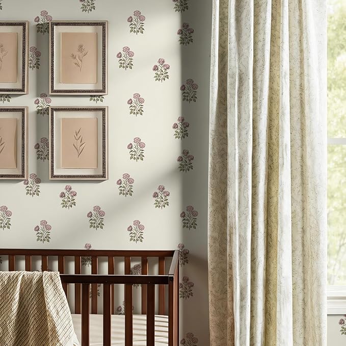 17.3”×393.7” Vintage Floral Wallpaper Retro Rose Flower Contact Paper - Image 5