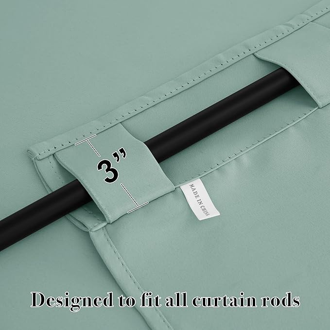 RYB HOME Small Window Curtains Blackout, Privacy Thermal Insulating Drapes - Image 3