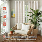 Lajode Linen Blackout Curtains 63 Inches Long - Image 2