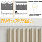 AJAZZ 100% Blackout Folding Door Accordion Door Closet Doors Curtain Invisible - Image 6