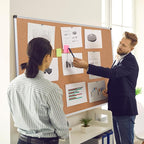 Extra Large Cork Bulletin Board 60" X 48", Wall Mounted Notice Pin Board - Image 2