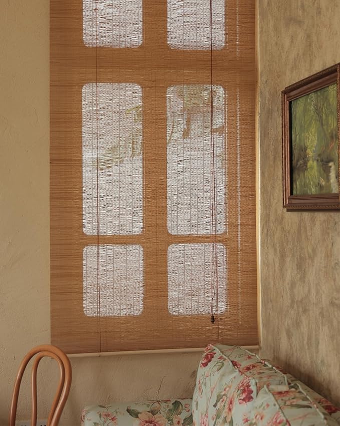 30" Wx48 H Bamboo Blinds Roller Shades - Image 3
