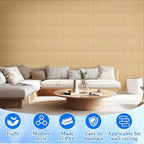 Nuanchu 32 Pcs 3D Slat Wall Panels, Paintable Waterproof Textured Tiles - Image 4