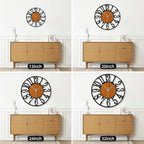 Maxstar Round Wall Clock for Living Room Decor Battery Operated Non Ticking - Image 3