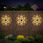 2 Pack Solar Fence Lights Metal Solar Powered Outdoor Wall Deck Step Lights - Image 2