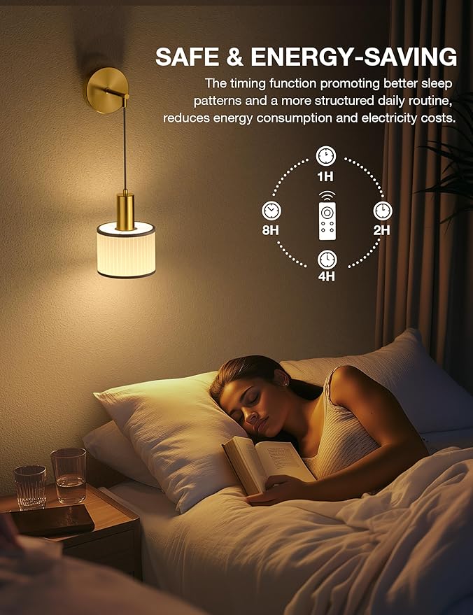 NIORSUN Battery Operated Wall Sconce Set of 2, 9 Colors Sconces Wall Decor - Image 4