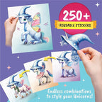 Sticker Dress Up Unicorn - Kids Activity Book Learn Fashion Design for Unicorn with Guides and 250+ Reusable Stickers. Christmas Gift for Girls Ages 5,6,7,8