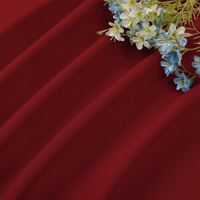 CUCRAF Red Blackout Curtains 72 inch Length 2 Panels Set, Rod Pocket Room - Image 7