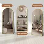 58"x18" Full Length Mirror, Arched Full Body Mirror, Standing Hanging or - Image 5