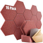 16 Pack Self-Adhesive Acoustic Panels 12" X 10" X 0.4" by Dailycooper
