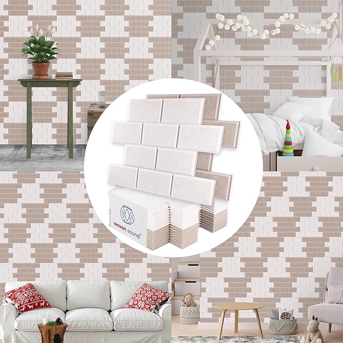 WoveN SounD Brick Acoustic Wall Panels Seamless Visual, High Density, Sound - Image 8
