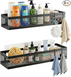 PUSDON 16.5-Inch Extra Long Slim Mesh Shower Caddy, Wall Mounted Bathroom by PUSDON