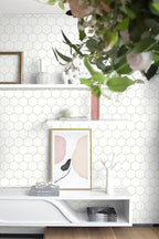 Gold Wallpaper Geometric Peel and Stick Wallpaper - Image 4