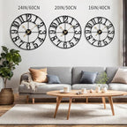 LEIKE Large Wall Clocks, Non Ticking, Battery Operated Rustic Round Modern Big - Image 2