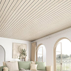 VEELIKE Coastal Oak Wood Slat Wall Panels Peel and Stick Wood Panels - Image 5