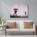 Wieco Art Large Banksy Raining Day or Colorful Graffiti Street Famous Canvas - Image 3
