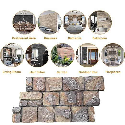 ROOMTEC 1-Pack Faux Stone Wall Covering Panels - Image 7