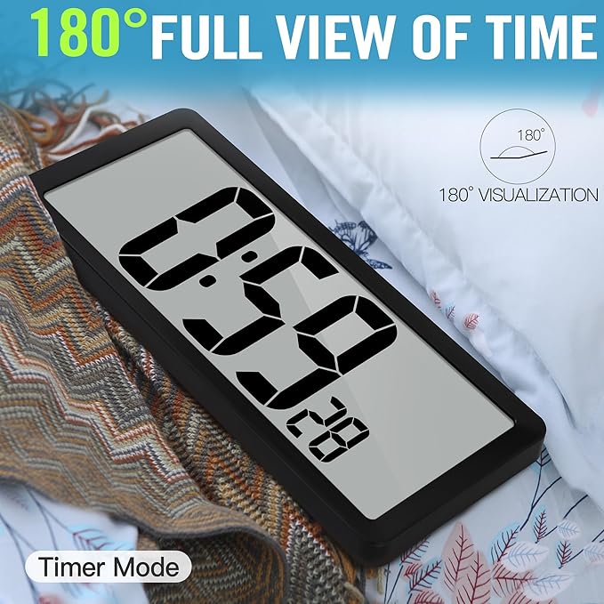 TXL 14.2"" Large Digital Wall Clock Battery Operated, Digital Clock Large - Image 6
