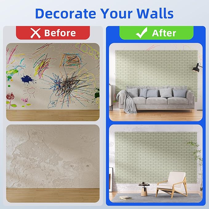 20 Pack Acoustic Panels with Self Adhesive, Soundproof Wall Panels, Brick Sound - Image 7