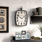 Menterry Large Retro Rectangle Wall Clock, Battery Operated Silent Decor Wall - Image 7