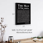 Howwii Office Wall Art Inspirational Decor The Man in the Arena Framed - Image 2