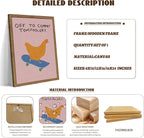 Framed Off to Commit Tomfoolery Wall Art, Vintage Fun Chicken Canvas Print - Image 5