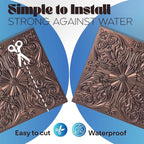 Art3d 12-Pack PVC Drop Ceiling Tiles, 2ft x 2ft, Floral Rose Copper - Image 4