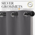NICETOWN Grey Blackout Curtain Panels - Image 3