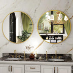 HARRITPURE Round Mirror 30 Gold Wall Mounted Circle Mirrors Vanity Mirror - Image 8