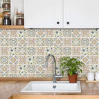 Wudnaye Bohemian Wallpaper Peel and Stick Faux Tile Contact Paper 17”×118” Tile - Image 2