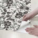 JiffDiff Floral Vintage Wallpaper Peel and Stick Wall Stick Black Rose - Image 4