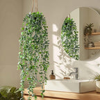 Artificial Hanging Plant 2 Pcs Faux Plant Ivy Vine Faux Eucalyptus Vines Fake - Image 4