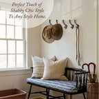 My Fancy Farmhouse Rustic Cast Iron Coat Hooks Wall Mounted Farmhouse - Image 7