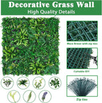 Yangrass 8pcs 20''x20'' Grass Wall Panels, Artificial Hedge Panels Greenery Wall - Image 3