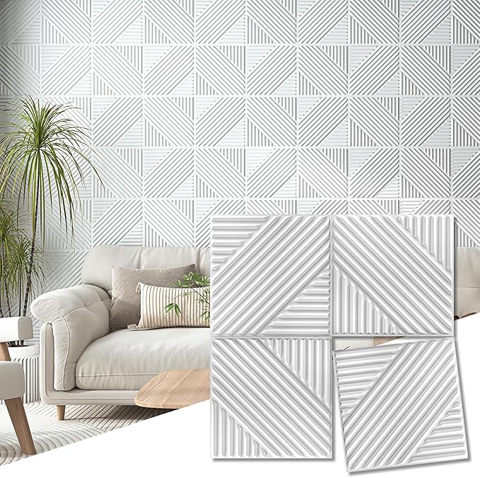 Art3d 33-Pack 3D Wall Panels for Interior Wall Decor, Textured Accent Walls by Art3d
