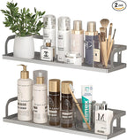 PUSDON 2-Pack 16.5" Extra Long Slim Hollowout Shower Caddy, Wall Mount Spice by PUSDON