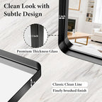 32x40 Inch Metal Black Framed Bathroom Mirror - Image 6