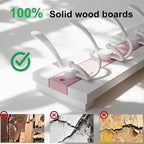 SKOLOO Coastal Wall Mounted Coat Rack-16.88" Beach House Entryway Wooden Coat - Image 3