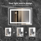 Sweetcrispy 36"x36" Smart Anti-Fog LED Bathroom Mirror - Image 6