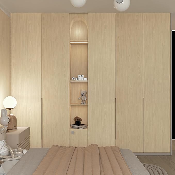 BOMENG White Oak Wood Contact Paper Peel and Stick Light Oak Wallpaper - Image 4