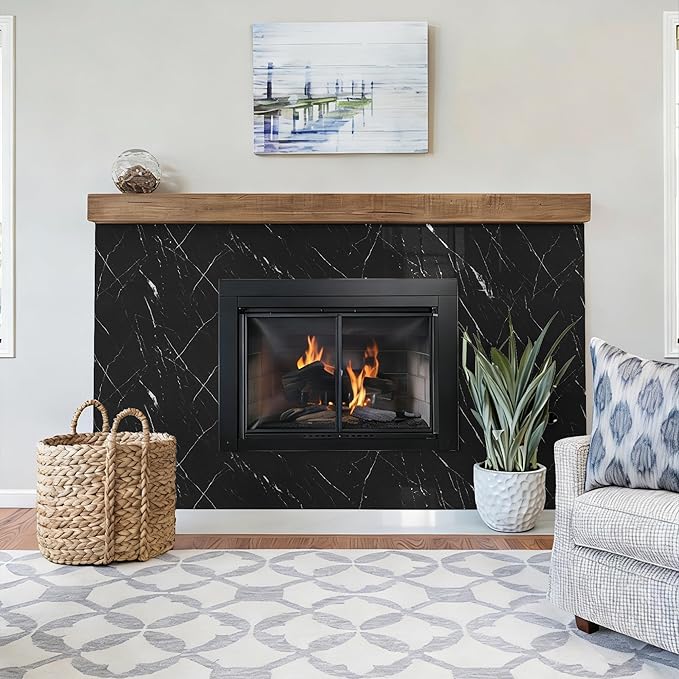 Abyssaly Black Marble Contact Paper Peel and Stick Countertops Waterproof Matte - Image 8