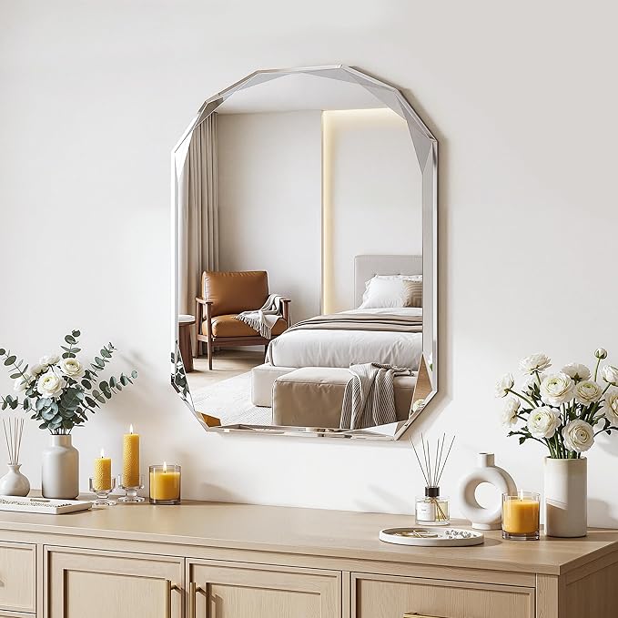 Suidia Bathroom Mirror, Frameless Bathroom Mirror - Image 9