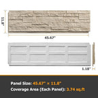 ROOMTEC 1-Pack Faux Stone Wall Covering Panels - Image 2