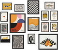 ANERZA 16 PCS Framed Eclectic Wall Art Decor, Modern Maximalist Wall Prints by ANERZA