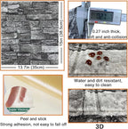 20PCS 3D Wall Panels Peel and Stick 3D Brick Wallpaper Peel and Stick Faux - Image 5